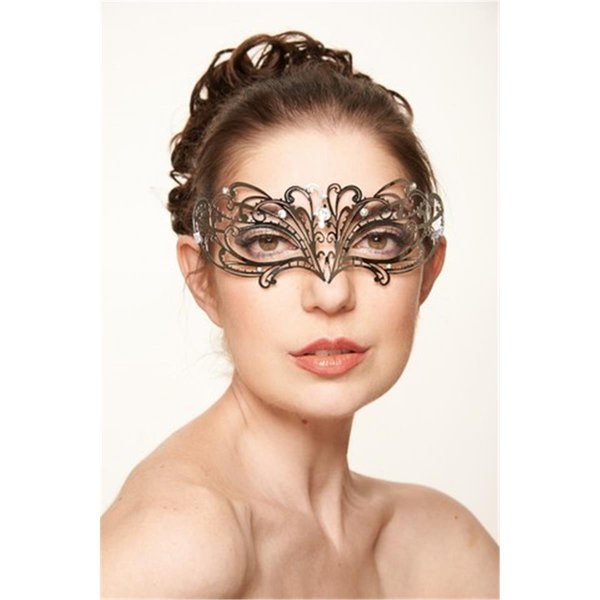 Perfectpretend Silver with Clear Rhinestones Classic Beauty Venetian Masquerade Mask - One Size PE2606728